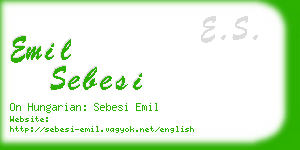 emil sebesi business card